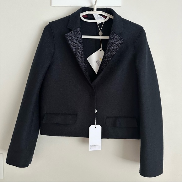Cropped Blazer Pure Virgin Wool, NWT - Picture 10 of 11
